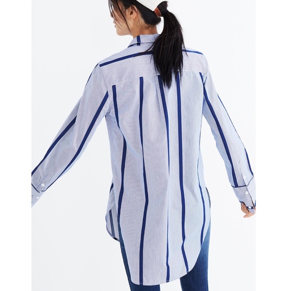 Madewell | Striped Button Down Top - Picture 6 of 15